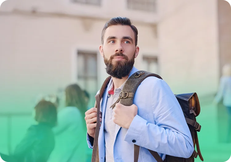 Two students discussing a project